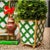 Boxwood Trellis Enameled Square Cachepot For Sale - Image 4 of 7