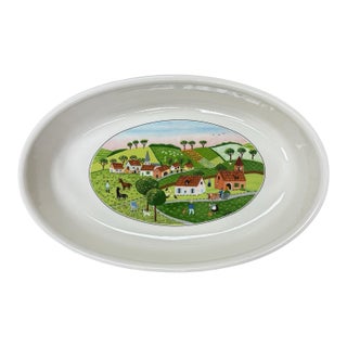 Villeroy & Boch Large Oval Casserole Porcelain Baker For Sale