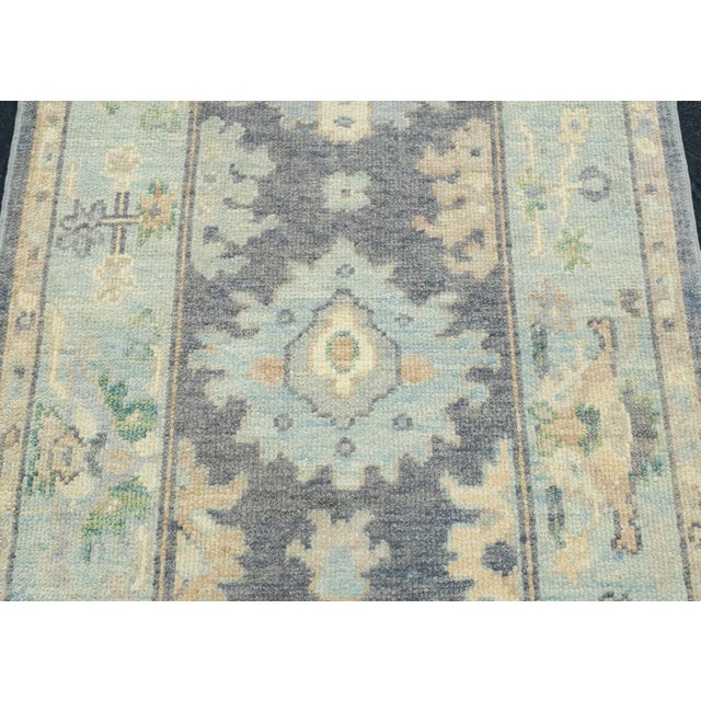 Turkish Oushak Runner Rug 2'10" x 10'10" #17136 For Sale - Image 4 of 8