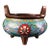 Vintage Cloisonne Enamel Incense Burner – 5.1" Gilt Tripod Censer With Twin Handles For Sale