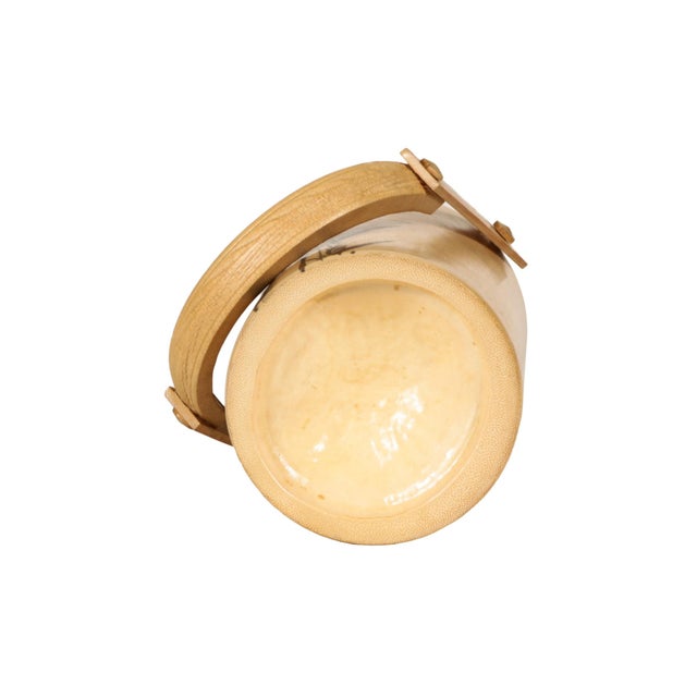 Beige Bamboo Glasses and Bottle Holder Set, 1970s, Set of 6 For Sale - Image 8 of 13