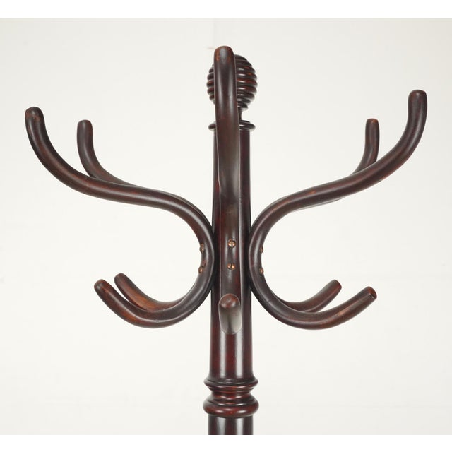 Victorian Victorian Bentwood Style Wood Coat Tree Rack For Sale - Image 3 of 10