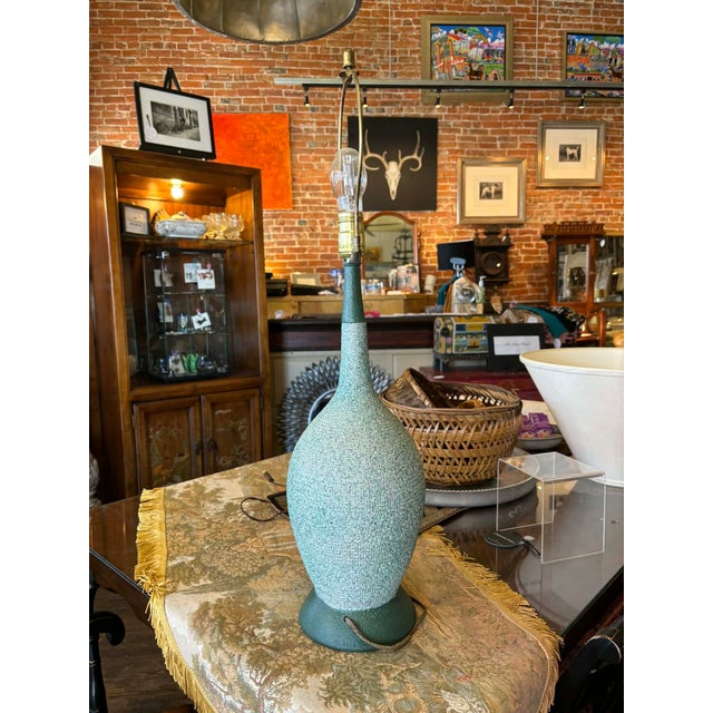 Vintage Mid-Century Modern Green Table Lamp For Sale In Saint Louis - Image 6 of 9