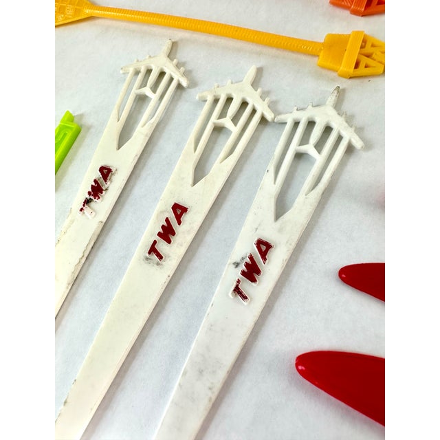 Vintage Collection of 61 Airline Swizzle Sticks For Sale - Image 9 of 12