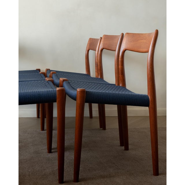 Danish Modern Teak Dining Chairs Model 77 by Niels Otto Møller for j.l. Møllers Møbelfabrik, Denmark, 1960s, Set of 6 For Sale - Image 15 of 18
