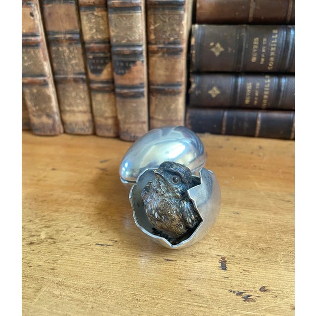 Antique Bronze Bird Inkwell, Cold Painted, Circa 1900 ,Geschutzt For Sale - Image 4 of 14
