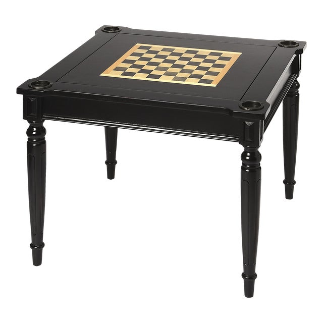 Vincent MultiGame Card Table, Black Chairish