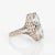 Art Deco Vintage Art Deco Double Aquamarine Ring Filigree 14k Gold Elongated Hexagon size 5.75 For Sale - Image 3 of 7