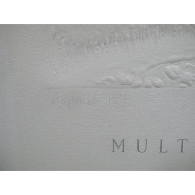 Paper Becky Gyes Oregon Multnomah Falls Embossed Signed Limited Edition Print For Sale - Image 7 of 9