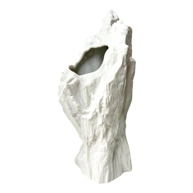 Mid-Century Mineral-Shaped Bisque Porcelain Vase from Hutschenreuther, Germany, 1960s For Sale