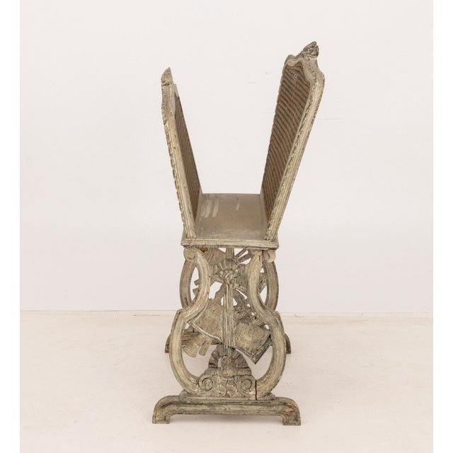 Brown French Provincial Cane Paneled Magazine Rack For Sale - Image 8 of 9