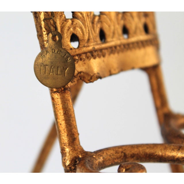 Vintage Italian Gilded Tea Towel Holder For Sale - Image 4 of 11