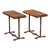 Rectangular Oak Side Tables on Fer Forge Bases - Pair For Sale