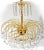 Vintage Mid-Century Modern Crystal and Brass Waterfall Chandelier For Sale - Image 4 of 8