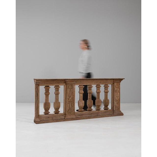 Late 18th Century 1780s French Hand-carved Oak Balustrade For Sale - Image 5 of 18