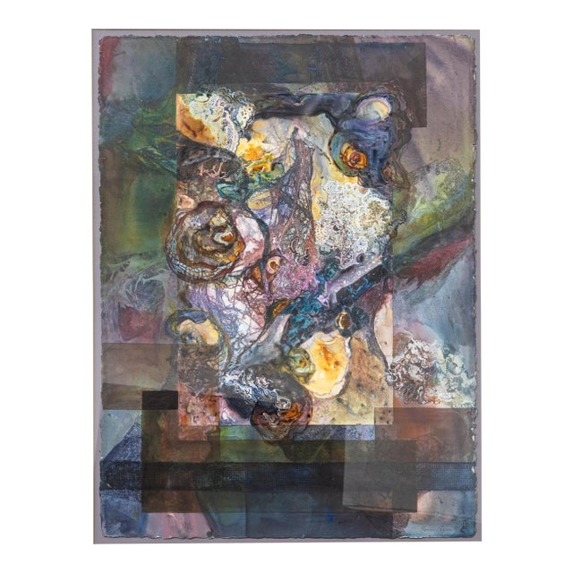 Fran Levin - Untitled (Abstract Bouquet), C. 1980s Signed Watercolor on Paper For Sale