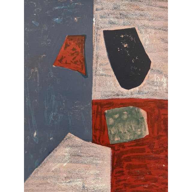 Serge Poliakoff, Pink, Red and Blue Composition, 1958, Original Lithograph For Sale - Image 7 of 7