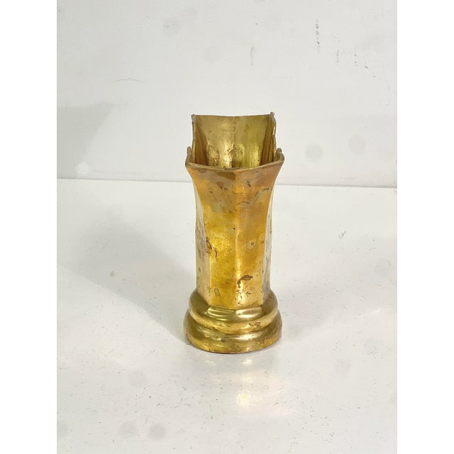 Metal Mid-Century Modern Brass Vase, 1960s For Sale - Image 7 of 11