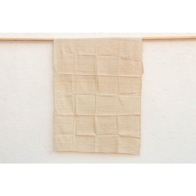 Organic Peace Silk Throw, Sandstone For Sale In Los Angeles - Image 6 of 6