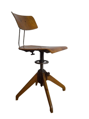 Rowac Swivel Desk Chair by Robert Wagner, 1920s