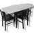 Mid-Century White Formica Extendable Drop-Leaf Dining Table, Set of 5 For Sale - Image 6 of 10