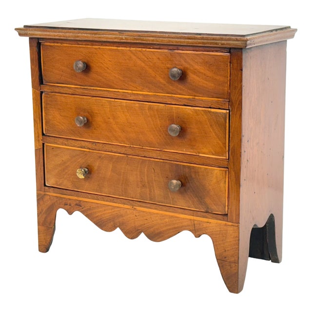 Georgian Mahogany Miniature Chest of Drawers, 1790s For Sale