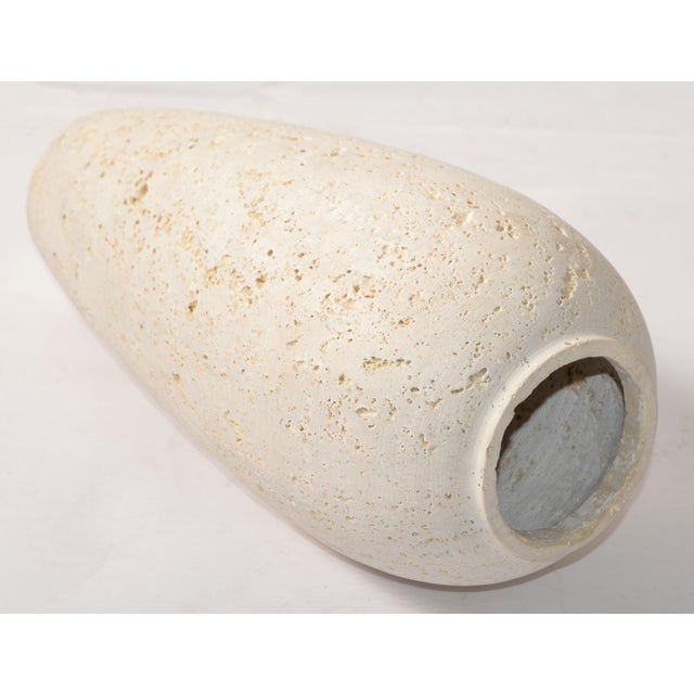 1970s Fratelli Manelli Style Venetia Classic Travertine Stone Cone Vase Raymor Italy For Sale In Miami - Image 6 of 12
