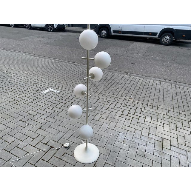 Swiss White Atomic Floor Lamp by E. R. Nele for Temde, 1960s For Sale - Image 9 of 18