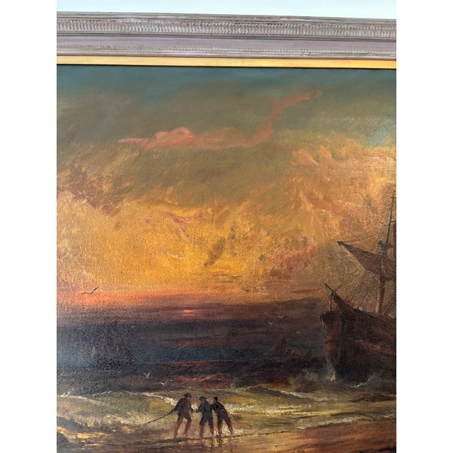 Late 19th Century Large Oil Painting by Famed Historical Seascape Painter F. D. Briscoe For Sale - Image 9 of 10