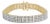 IGI Certified 14K Yellow Gold Plated Sterling Silver 10.0 Cttw Diamond 4 Row Tennis Bracelet For Sale