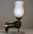 c1950 French Hollywood Regency Gilt and Patinated Bronze Hand Torch Wall Sconce by Andre Arbus. Beautiful condition and...