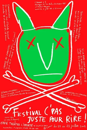2002 Contemporary Poster, Les Zapartistes (Red + Green Cat)
