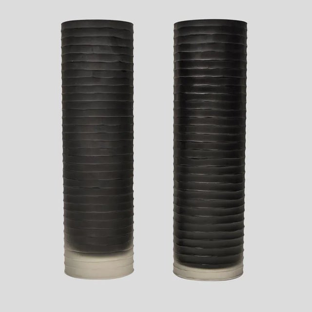 Wrought Mink Color Vase by Alberto Dona For Sale - Image 4 of 4