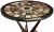 A visually striking wrought iron table with a magnificent 19th century Italian Grand Tour pietra dura style specimen top,...