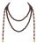 14k Yellow Gold Garnet Bead Lariat Necklace For Sale