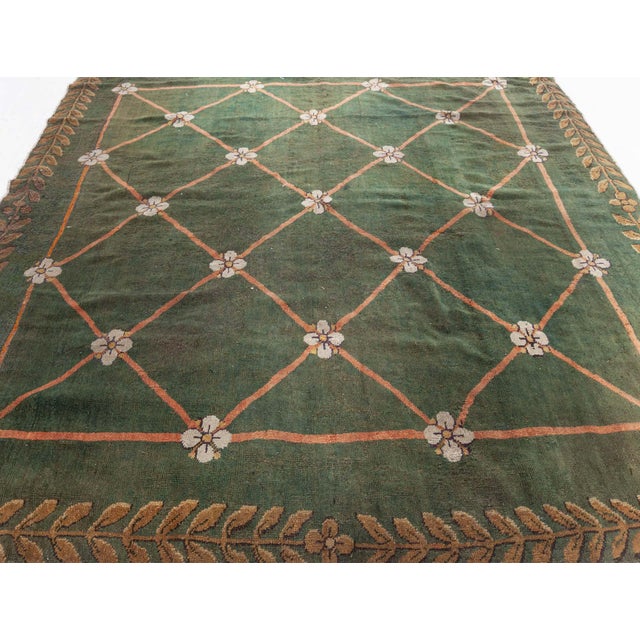 Textile Antique French Savonnerie Rug For Sale - Image 7 of 8