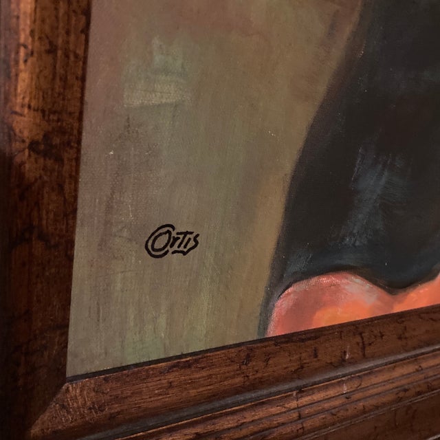 "Two Tahitian Women" - Framed Figurative Expressionist Oil Painting on Canvas by Cyndy Ortiz (After Paul Gauguin) For Sale - Image 10 of 12