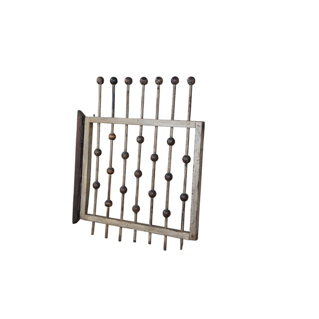 Victorian Era Ball and Stick Fence Gate, circa last quarter 20th Century. Made from oak with a classic design and old...