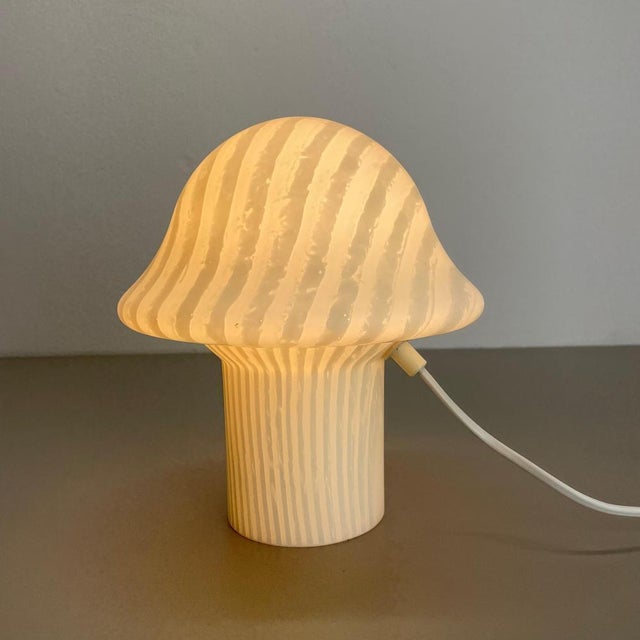 Glass Mushroom Zebrano Desk Light from Peill & Putzler, Germany, 1970s For Sale - Image 17 of 18