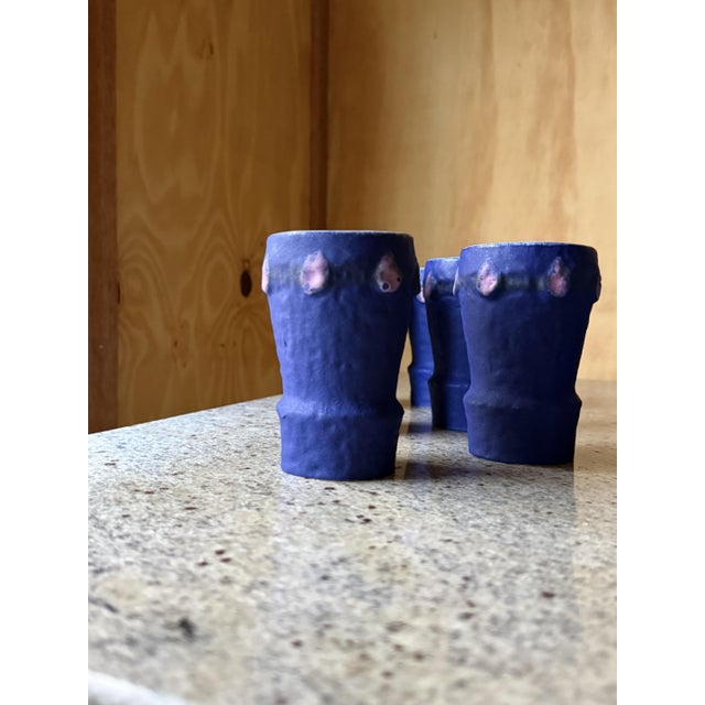 Ceramic Hoy Sculptural Ceramic Cups, 1980s, Set of 6 For Sale - Image 7 of 13