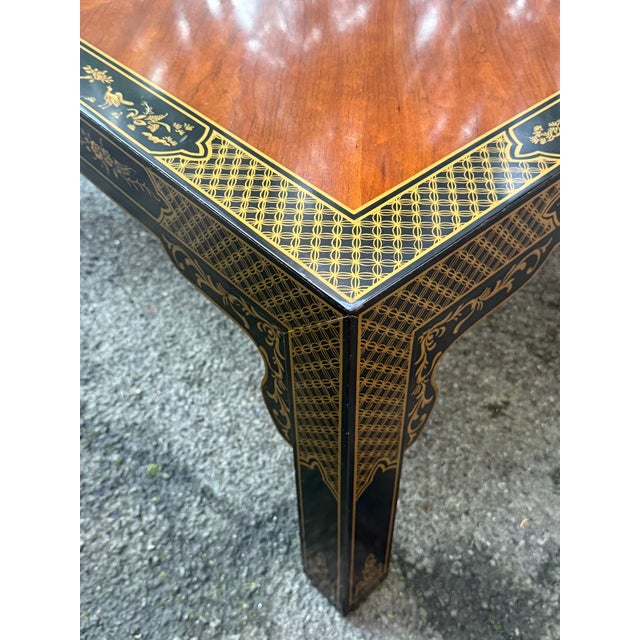 1990s Vintage Drexel Chinoiserie “Et Cetera” Paint Decorated Coffee Table For Sale - Image 5 of 11