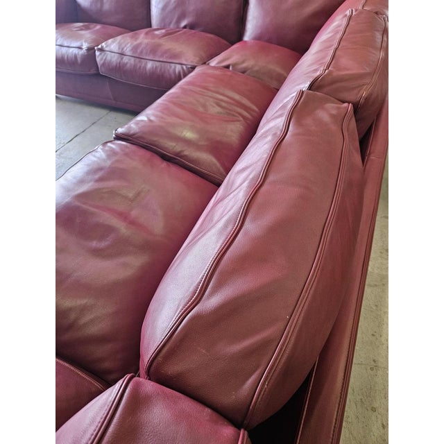 Modular Corner Sofa in Bordeaux Leather from Poltrona Frau, Italy, 1970s, Set of 3 For Sale - Image 13 of 18