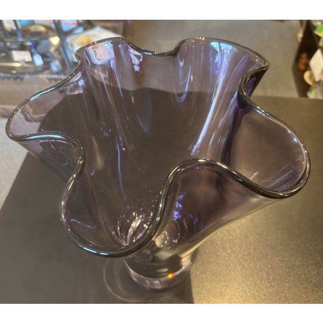 Lenox Organics Purple Art Glass Vase For Sale - Image 9 of 9