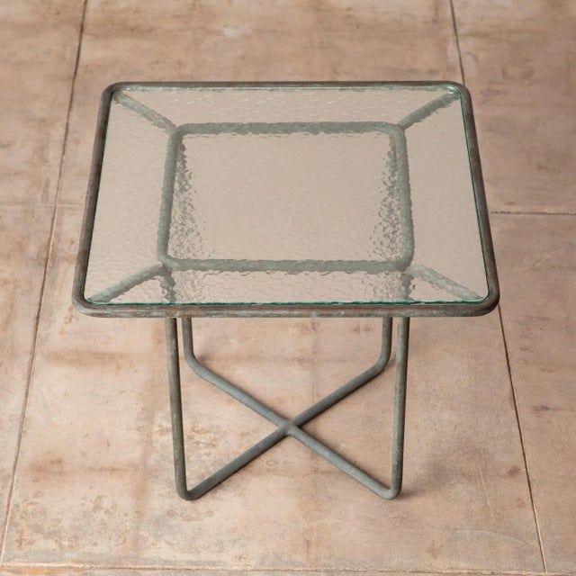 Mid 20th Century Walter Lamb for Brown Jordan Bronze Patio Square Side Table, Attributed For Sale In Los Angeles - Image 6 of 8