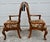 Wood Vintage Pair of Thomasville Carved Tuscan Style Arm Chairs W/Floral Fabric For Sale - Image 7 of 11
