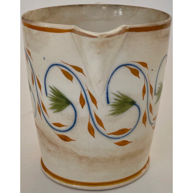 Mid 19th Century English Hand Painted Ceramic Creamer Mid 19th Century For Sale - Image 5 of 8