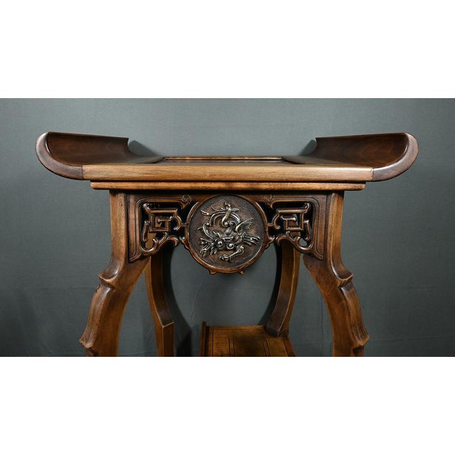 Wood Large Antique Asian Bolster, 1890s For Sale - Image 7 of 18