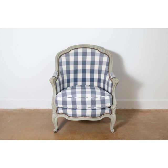 This 19th-century French bergère exudes classic elegance and comfort, making it a timeless statement piece. The carved...