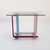 Blue Multicolor Console Table with Glass Board, 1980s For Sale - Image 8 of 9