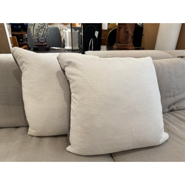Revelation by Uttermost Chunky Cotton Knit Throw Pillows, Pair For Sale - Image 10 of 12